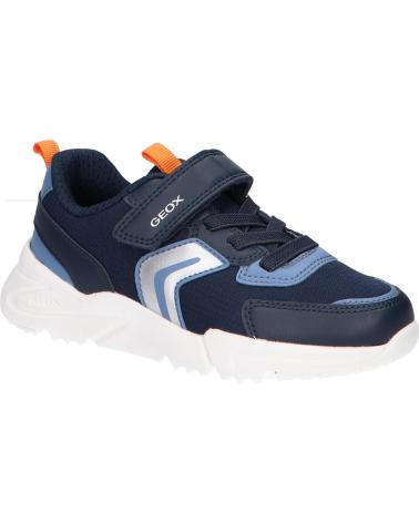 SNEAKERS GEOX LOFTUS J55MQB NAVY-ORANGE PER BAMBINI C0659 NAVY-ORANGE