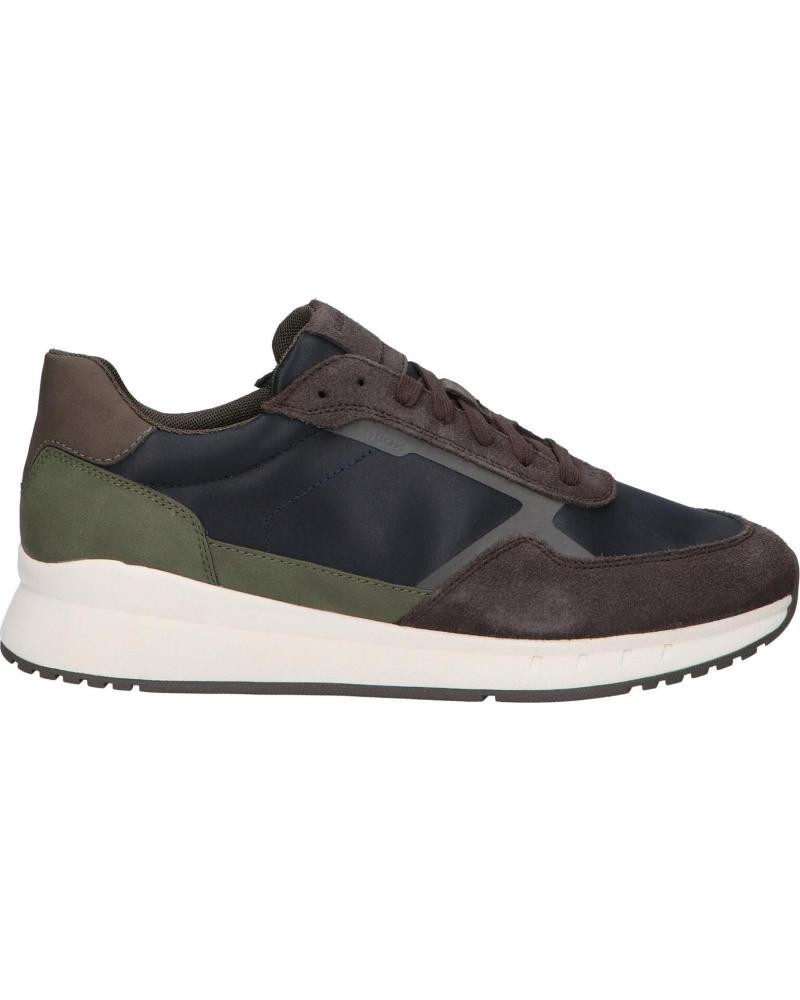 SAPATILHAS GEOX BRANTHON U55LCA 0CQ22 AZUL MARINHO CASTANHO ESCURO C4284 NAVY-DK BROWN