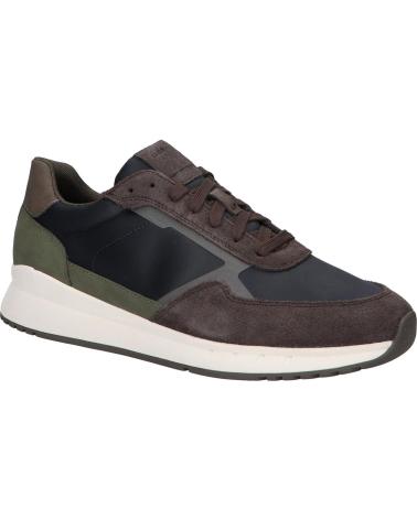SAPATILHAS GEOX BRANTHON U55LCA 0CQ22 AZUL MARINHO CASTANHO ESCURO C4284 NAVY-DK BROWN