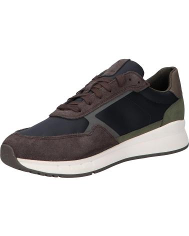 SAPATILHAS GEOX BRANTHON U55LCA 0CQ22 AZUL MARINHO CASTANHO ESCURO C4284 NAVY-DK BROWN