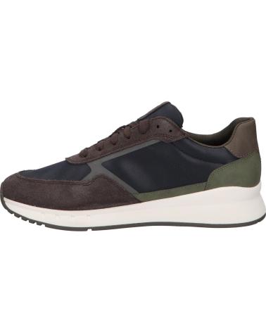SAPATILHAS GEOX BRANTHON U55LCA 0CQ22 AZUL MARINHO CASTANHO ESCURO C4284 NAVY-DK BROWN