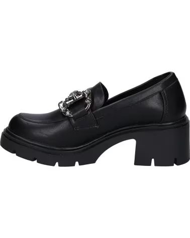 MOCASSINO XTI 143106 NERO CON TACCO BLOCCO E CATENA DECORATIVA NEGRO