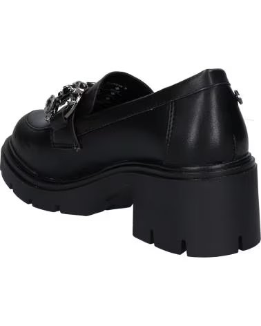 MOCASSINO XTI 143106 NERO CON TACCO BLOCCO E CATENA DECORATIVA NEGRO