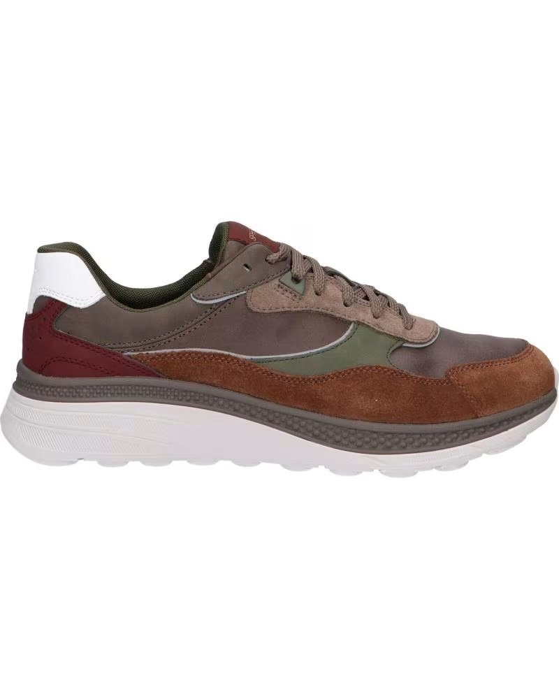 GEOX U SPHERICA ACTIF U56HUA 0CQ22 SNEAKERS FOR MEN C1320 DOVE GREY-BROWNCOTTO
