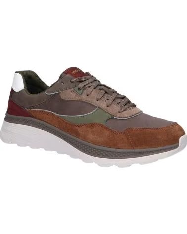 GEOX U SPHERICA ACTIF U56HUA 0CQ22 SNEAKERS FOR MEN C1320 DOVE GREY-BROWNCOTTO