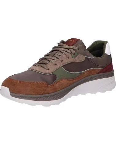 GEOX U SPHERICA ACTIF U56HUA 0CQ22 SNEAKERS FOR MEN C1320 DOVE GREY-BROWNCOTTO