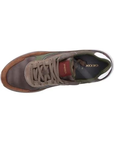 GEOX U SPHERICA ACTIF U56HUA 0CQ22 SNEAKERS FOR MEN C1320 DOVE GREY-BROWNCOTTO