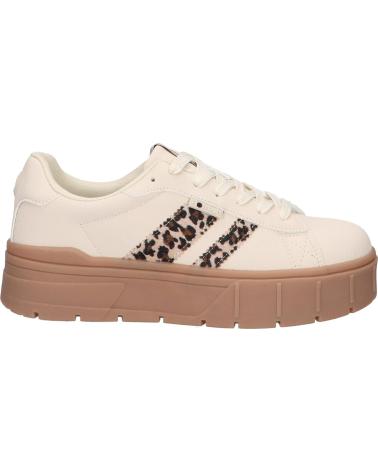 REFRESH SNEAKER 173107 C BEIGE MIT PROFILSOHLE UND ANIMAL-PRINT-DETAILS BEIGE