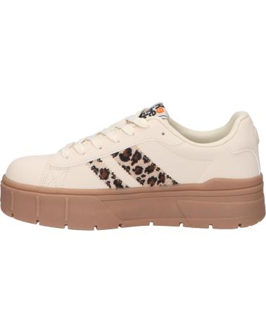 REFRESH SNEAKER 173107 C BEIGE MIT PROFILSOHLE UND ANIMAL-PRINT-DETAILS BEIGE