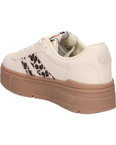 REFRESH SNEAKER 173107 C BEIGE MIT PROFILSOHLE UND ANIMAL-PRINT-DETAILS BEIGE