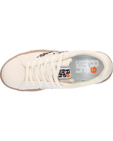 REFRESH SNEAKER 173107 C BEIGE MIT PROFILSOHLE UND ANIMAL-PRINT-DETAILS BEIGE