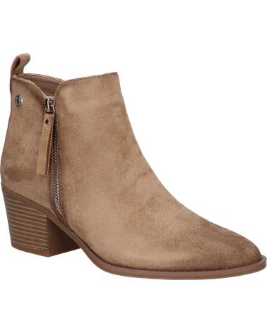 STIVALETTO REFRESH 173180 CAMOSCIO SINTETICO BEIGE CON TACCO E CERNIERA BEIGE