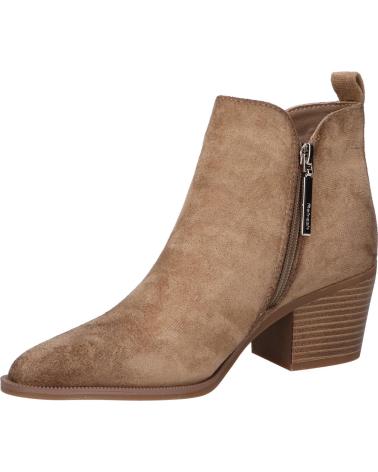 STIVALETTO REFRESH 173180 CAMOSCIO SINTETICO BEIGE CON TACCO E CERNIERA BEIGE