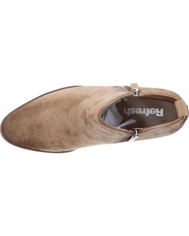 STIVALETTO REFRESH 173180 CAMOSCIO SINTETICO BEIGE CON TACCO E CERNIERA BEIGE