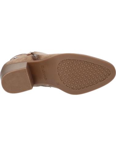 STIVALETTO REFRESH 173180 CAMOSCIO SINTETICO BEIGE CON TACCO E CERNIERA BEIGE