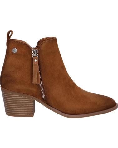 REFRESH STIEFELETTE 173180 AUS KAMELWILDLEDER MIT ABSATZ UND REISSVERSCHLUSS CAMEL