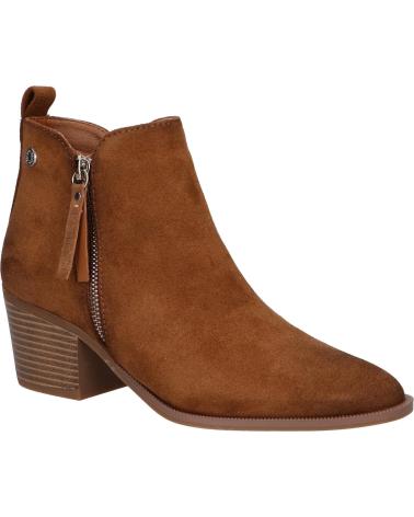 REFRESH STIEFELETTE 173180 AUS KAMELWILDLEDER MIT ABSATZ UND REISSVERSCHLUSS CAMEL
