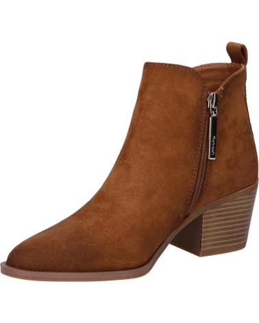 REFRESH STIEFELETTE 173180 AUS KAMELWILDLEDER MIT ABSATZ UND REISSVERSCHLUSS CAMEL