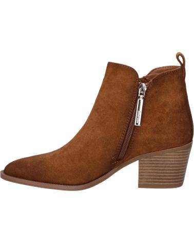 REFRESH STIEFELETTE 173180 AUS KAMELWILDLEDER MIT ABSATZ UND REISSVERSCHLUSS CAMEL