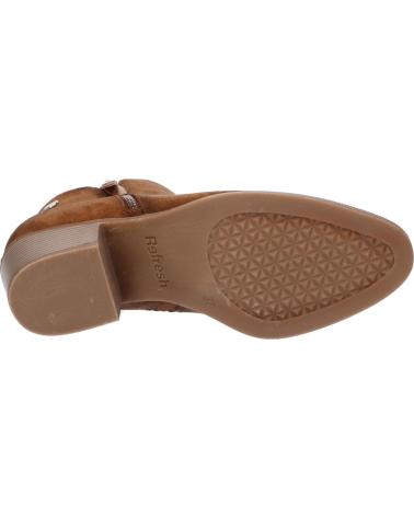 REFRESH STIEFELETTE 173180 AUS KAMELWILDLEDER MIT ABSATZ UND REISSVERSCHLUSS CAMEL