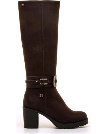 HOHER STIEFEL MARIA MARE 63618 BRAUN MIT SCHNALLE UND ABSATZ MARRóN