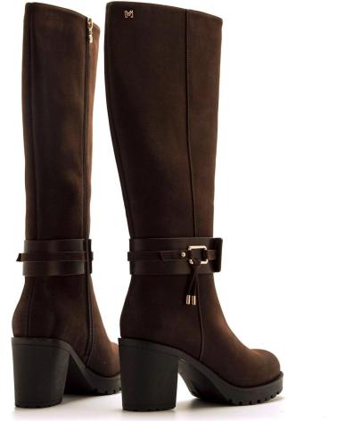 HOHER STIEFEL MARIA MARE 63618 BRAUN MIT SCHNALLE UND ABSATZ MARRóN