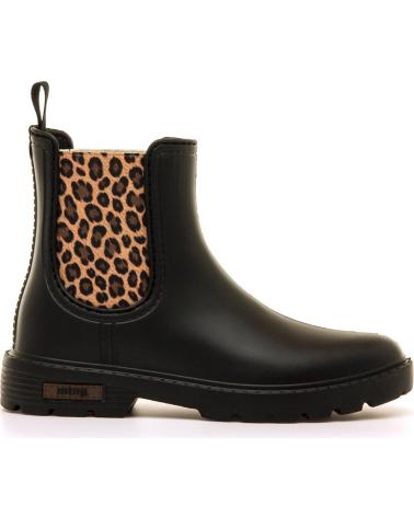 MTNG 56334 SCHWARZE CHELSEA-STIEFEL MIT ANIMAL-PRINT-EINSATZ NEGRO