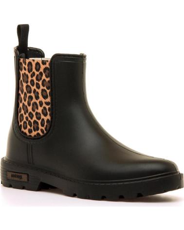 MTNG 56334 SCHWARZE CHELSEA-STIEFEL MIT ANIMAL-PRINT-EINSATZ NEGRO