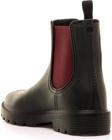 MTNG 56334 SCHWARZE CHELSEA-STIEFEL MIT ANIMAL-PRINT-EINSATZ NEGRO