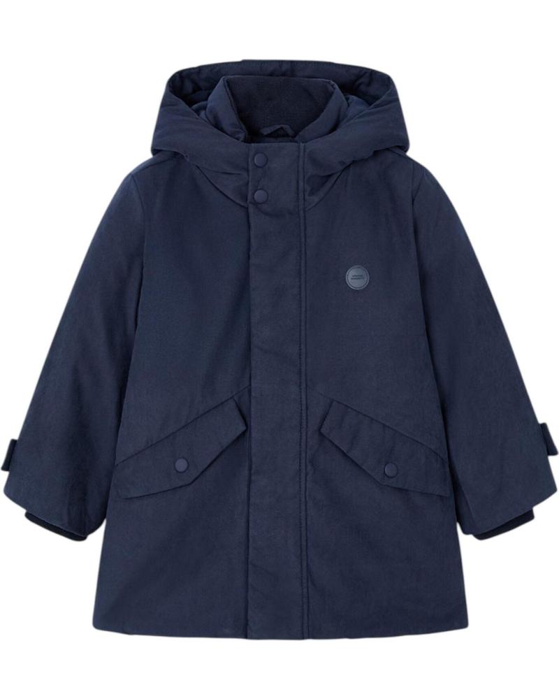 CAPPOTTO MAYORAL 4419 BLU MARINO CON CAPPUCCIO STACCABILE AZUL