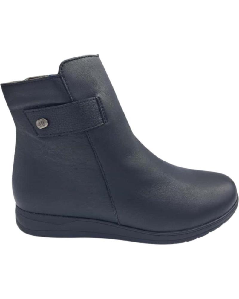 CALZADOMANIA FLACHER LEDERSTIEFEL MIT KLETTVERSCHLUSS SCHWARZ NEGRO