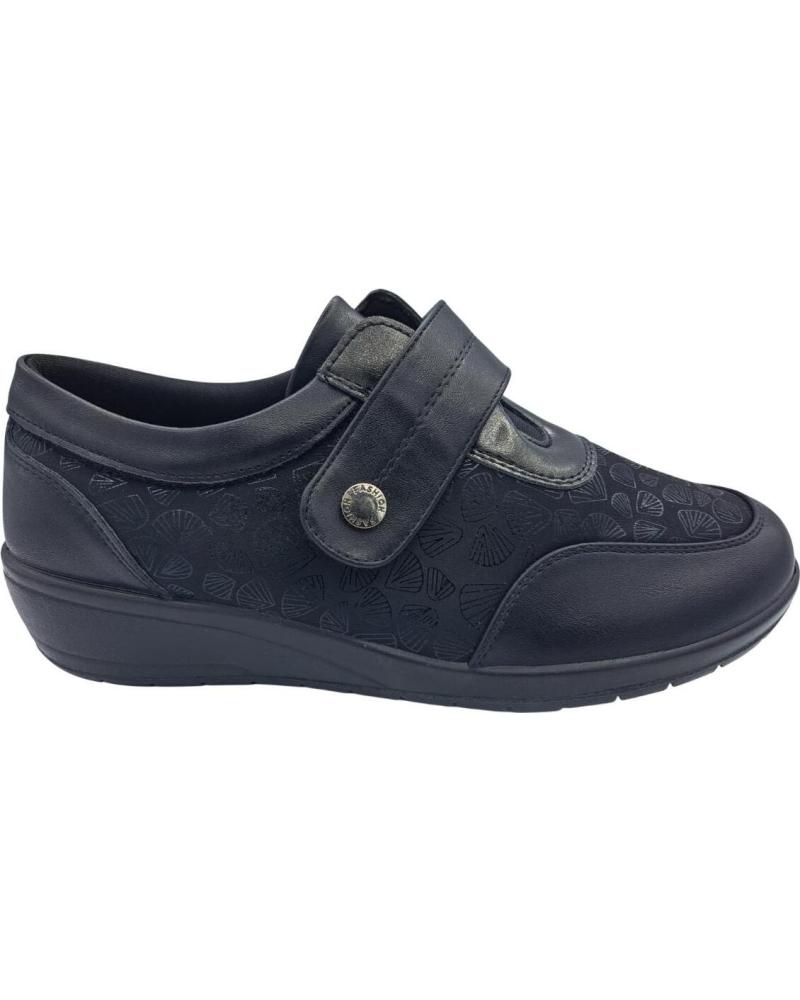 CALZADOMANIA ZAPATO VELCRO MUJER NEGRO