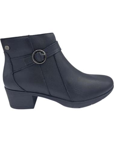 CALZADOMANIA BOTA DE CANO CURTO EM COURO COM SALTO PRETO NEGRO