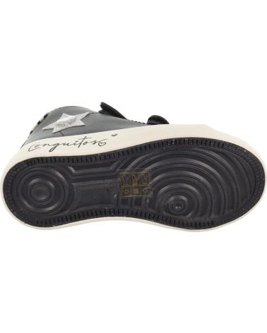 CONGUITOS SNEAKERS ALTE IN TELA 282108 CON STELLA NERA NEGRO