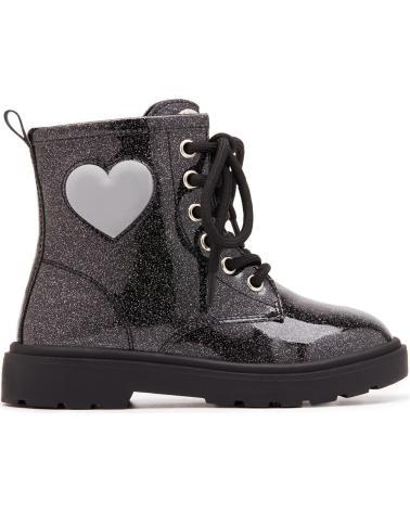 STIVALI MILITARI CONGUITOS 313002 NERI CON LUCI E CUORE NEGRO