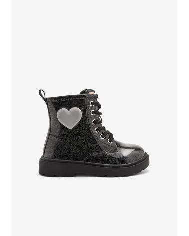 STIVALI MILITARI CONGUITOS 313002 NERI CON LUCI E CUORE NEGRO