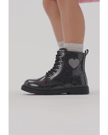 STIVALI MILITARI CONGUITOS 313002 NERI CON LUCI E CUORE NEGRO