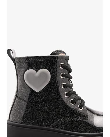STIVALI MILITARI CONGUITOS 313002 NERI CON LUCI E CUORE NEGRO