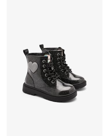 STIVALI MILITARI CONGUITOS 313002 NERI CON LUCI E CUORE NEGRO