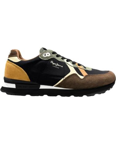 SNEAKERS PEPE JEANS BRIT PRINTS PMS400002 KAKI NERE NEGRO