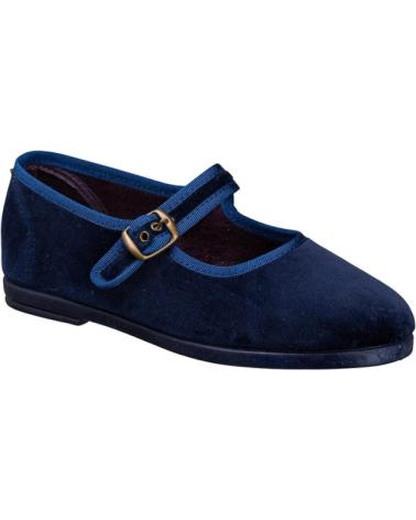 NATURAL WORLD SAPATOS MARY JANE LOIRE DE VELUDO AZUL MARINHO AZUL