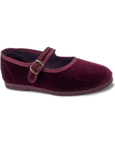 NATURAL WORLD LOIRE PANTUFAS BORDÔ PARA MULHER ROJO