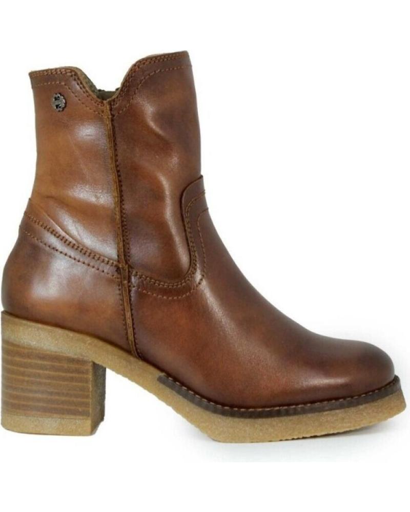 PORRONET 4762 STIEFELETTEN MIT ABSATZ AUS BRAUNEM LEDER MARRóN