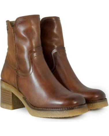 PORRONET 4762 STIEFELETTEN MIT ABSATZ AUS BRAUNEM LEDER MARRóN