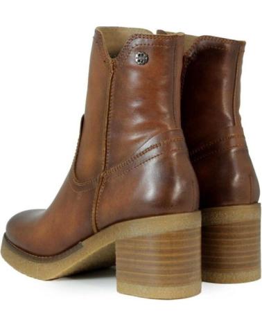 PORRONET 4762 STIEFELETTEN MIT ABSATZ AUS BRAUNEM LEDER MARRóN