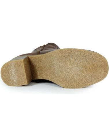 PORRONET 4762 STIEFELETTEN MIT ABSATZ AUS BRAUNEM LEDER MARRóN