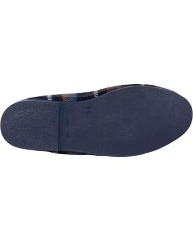 SEVILLAS ZAPATILLAS DE CASA CON ESTAMPADO DE CUADROS Y FORRO CONFORT MARINO