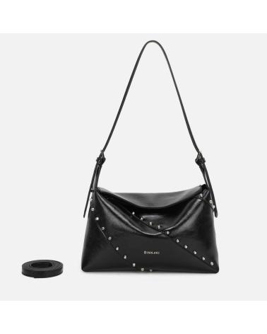 SAC BANDOULIÈRE BINNARI MODÈLE 20773 NOIR À CLOUS NEGRO
