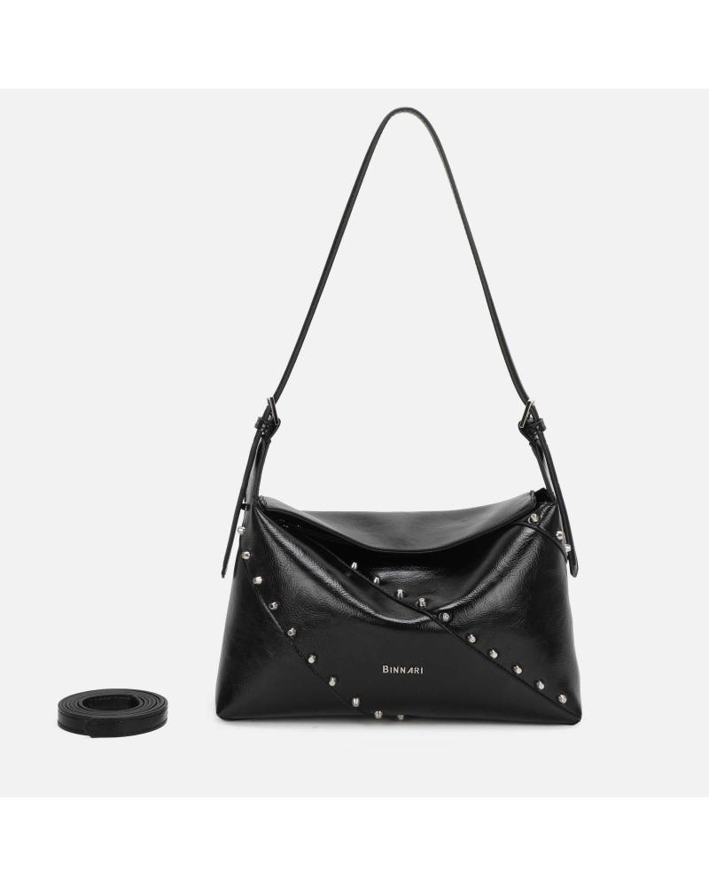 SAC BANDOULIÈRE BINNARI MODÈLE 20773 NOIR À CLOUS NEGRO
