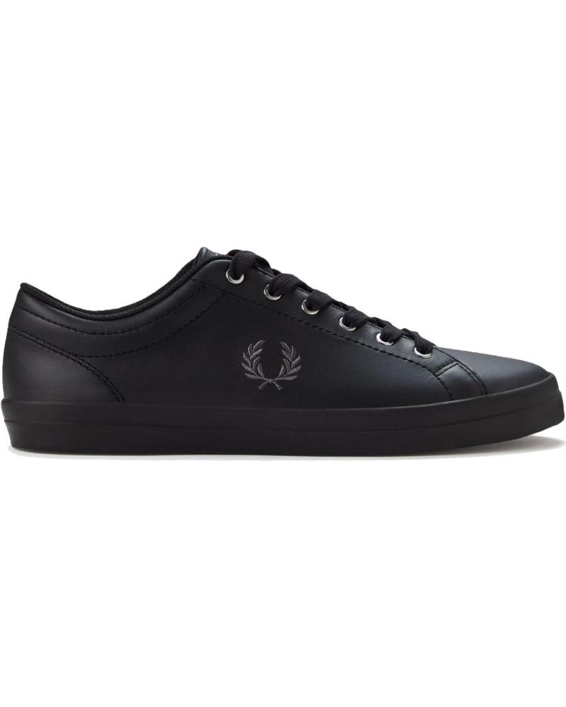 FRED PERRY BASELINE LEATHER B1306 SNEAKER SCHWARZ BLACK